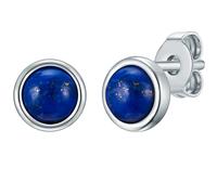 Rafaela Donata Damen Ohrstecker aus 925/- Sterling Silber mit Lapislazuli blau