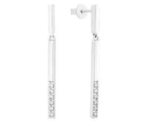 Paar Ohrstecker S.OLIVER "2031441", bunt (silberfarben, weiß, kristallweiß), Ohrringe, Damen, Silber 925 (Sterlingsilber), mit Zirkonia (synth.) (49304554-0) silberfarben, weiß, kristallweiß