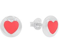 Paar Ohrstecker S.OLIVER "Herz", silber (silberfarben), Ohrringe, Mädchen, 8mm, Silber 925 (Sterlingsilber) (63814141-0) silberfarben