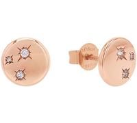 Paar Ohrstecker S.OLIVER "Stern", gold (roségoldfarben, weiß, weiß), Ohrringe, Damen, 9mm, Silber 925 (Sterlingsilber), mit Zirkonia (synth.) (29514529-0) roségoldfarben, weiß, weiß