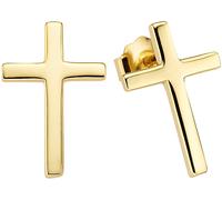 Paar Ohrstecker "Schmuck Geschenk Silber 925 Silberohrstecker Kreuz", gold (gelbgoldfarben), ANISTON JEWELRY & WATCHES, Ohrringe, Damen, Silber 925 (Sterlingsilber) (62565964-0) gelbgoldfarben