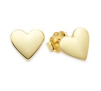 Paar Ohrstecker "Schmuck Geschenk Silberohrringe Herzform", gelbgoldfarben, ANISTON JEWELRY & WATCHES, Ohrringe, Damen, Silber 925 (Sterlingsilber) (63266616-0) gelbgoldfarben