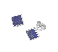 Paar Ohrstecker "schwarzer Achat, Tigerauge oder Lapis Silber 925", blau, GIORGIO MARTELLO MILANO, Ohrringe, Herren, Silber 925 (Sterlingsilber) (34242961-0) blau