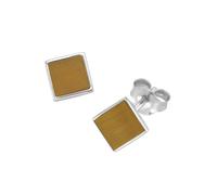 Paar Ohrstecker "schwarzer Achat, Tigerauge oder Lapis Silber 925", gold (braun), GIORGIO MARTELLO MILANO, Ohrringe, Herren, Silber 925 (Sterlingsilber) (21859635-0) braun