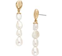 Paar Ohrstecker SKAGEN "Schmuck Geschenk Edelstahl Ohrringe AGNETHE PEARL", gold (gelbgoldfarben, weiß), Ohrringe, Damen, Edelstahl Perlen, Edelstahl, Perlen, mit Süßwasserzuchtperle (49024122-0) gelb