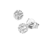 Paar Ohrstecker SMART JEWEL "Blüte, Zirkonia Steine, Silber 925", silber, Ohrringe, Damen, Silber 925 (Sterlingsilber) (44844228-0) silber