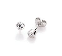 Paar Ohrstecker SMART JEWEL "schlicht, Zirkonia in Zargenfassung, Silber 925" Gr. 1, silber, Ohrringe, Damen, ca. Ø 4mm, Silber 925 (Sterlingsilber) (35124726-1) silber