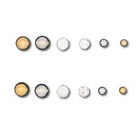 Paar Ohrstecker STEUER "Ohrstecker-Set 6 Paare", Damen, Gr. one-size, Metall, bunt (mehrfarbig, weiß), Ohrringe (90474215-0) mehrfarbig, weiß
