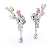 Paar Ohrstecker SWAROVSKI "Schmuck Geschenk 2026 CAPSULE Ohrringe Blätter", bunt (metallfarben, kristallweiß, lila, gelb, grün, pink, blau, kristallweiß, lila, gelb, grün, pink, blau), Ohrringe, Damen