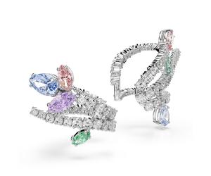 Paar Ohrstecker SWAROVSKI "Schmuck Geschenk 2026 CAPSULE Ohrringe", bunt (metallfarben, kristallweiß, blau, grün, pink, lila, kristallweiß, blau, grün, pink, lila), Ohrringe, Damen, Metall, mit Swarov