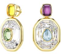 Paar Ohrstecker SWAROVSKI "Schmuck Geschenk Chroma Drop-Ohrhänger", gold (gelbgoldfarben, metallfarben, kristallweiß, gelb, lila, grün, blau, kristallweiß, gelb, lila, grün, blau), Ohrringe, Damen, Me
