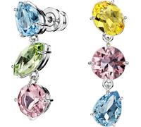Paar Ohrstecker SWAROVSKI "Schmuck Geschenk Gema Drop-Ohrhänger", bunt (metallfarben, blau, grün, rosa, gelb, blau, grün, rosa, gelb), Ohrringe, Damen, Metall, mit Swarovski Kristall (14531958-0) meta