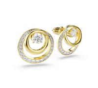 Paar Ohrstecker SWAROVSKI "Schmuck Geschenk Hyperbola Ohrringe", gold (gelbgoldfarben, metallfarben, kristallweiß, kristallweiß), Ohrringe, Damen, Metall, mit Swarovski Kristall (78793822-0) gelbgoldf