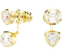 Paar Ohrstecker SWAROVSKI "Schmuck Geschenk Imber Ohrring-Jackets", gold (gelbgoldfarben, kristallweiß, kristallweiß), Ohrringe, Damen, Metall, mit Swarovski Zirkonia (synth.) - Einhänger abnehmbar (5