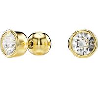 Paar Ohrstecker SWAROVSKI "Schmuck Geschenk Imber Ohrringe Solitär", gelb (gelbgoldfarben, metallfarben, kristallweiß, kristallweiß), Ohrringe, Damen, 7mm, Metall, mit Swarovski Kristall (97137414-0)