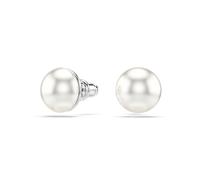 Paar Ohrstecker SWAROVSKI "Schmuck Geschenk Matrix Ohrringe", metallfarben,, weiß, Ohrringe, Damen, 10mm, Metall Perlen, Metall, Perlen, mit Swarovski Perle (22983943-0) metallfarben,, weiß