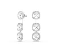 Paar Ohrstecker SWAROVSKI "Schmuck Geschenk UNA Ohrringe", silber (metallfarben, kristallweiß, kristallweiß), Ohrringe, Damen, Metall, mit Swarovski Kristall (35546326-0) metallfarben, kristallweiß, k