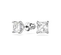 Paar Ohrstecker SWAROVSKI "Stilla Square Attract", silber (metallfarben, kristallweiß, kristallweiß), Ohrringe, Damen, Metall, mit Swarovski Kristall, Zirkonia (synth.) (29039704-0) metallfarben, kris