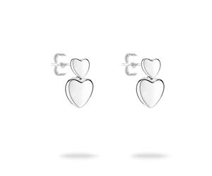 Paar Ohrstecker TAMARIS "Schmuck Geschenk Edelstahl Ohrringe Bold Hearts Herz", silber (silberfarben), Ohrringe, Damen, Edelstahl (35728742-0) silberfarben