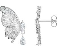 Paar Ohrstecker THOMAS SABO "Butterfly Paradise Ohrstecker im Schmetterling-Design", bunt (silberfarben, weiß, weiß), Ohrringe, Damen, Silber 925 (recycelt), mit Zirkonia (synth.) (45221155-0) silberf