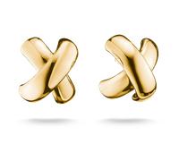 Paar Ohrstecker THOMAS SABO "Gekreuzte Ohrringe gelbgoldfarben", gold (gelbgoldfarben), Ohrringe, Damen, Metall (87108236-0) gelbgoldfarben