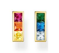 Paar Ohrstecker THOMAS SABO "gold, silber", gold (gelbgoldfarben, mehrfarbig, mehrfarbig), Ohrringe, Damen, Silber 925 (recycelt), Paar Ohrstecker, mit Glas-Keramik Stein, Korund, Zirkonia, Spinell (s