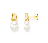 Paar Ohrstecker THOMAS SABO "Natural Beauty Ohrstecker kleine, Bold Elegance", gold (gelbgoldfarben, weiß), Ohrringe, Damen, Perlen Silber 925 (recycelt), Perlen, Silber 925 (recycelt), mit Süßwasserz