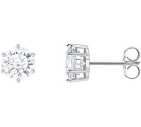 Paar Ohrstecker THOMAS SABO "Schmuck Silber 925 Ohrringe Solitär", silber (silberfarben, kristallweiß, kristallweiß), Ohrringe, Damen, 7mm, Silber 925 (recycelt), mit Zirkonia (synth.) (75802943-0) si