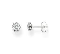 Paar Ohrstecker THOMAS SABO "Sparkling Circles", bunt (silberfarben, weiß, kristallweiß), Ohrringe, Damen, 6mm, Silber 925 (recycelt), mit Zirkonia (synth.) (55635233-0) silberfarben, weiß, kristallwe