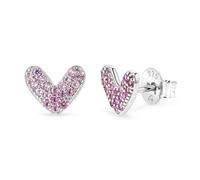 Paar Ohrstecker TOM TAILOR "Herz", rosa, Ohrringe, Kinder, Silber 925 (Sterlingsilber), mit Zirkonia (synth.) (55789845-0) rosa