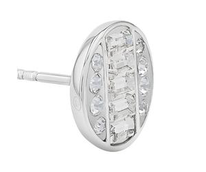 Paar Ohrstecker TOM TAILOR "Kreis", edelstahlfarben, kristallweiß, kristallweiß, Ohrringe, Damen, Edelstahl, mit Preciosa Crystal (56277257-0) edelstahlfarben, kristallweiß, kristallweiß