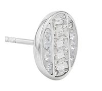 Paar Ohrstecker TOM TAILOR "Schmuck Geschenk Edelstahl Kreis rund", edelstahlfarben, kristallweiß, kristallweiß, Ohrringe, Damen, Edelstahl, mit Glassteine (56277257-0) edelstahlfarben, kristallweiß,