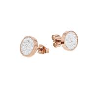 Tom Tailor Ohrstecker für Damen, Edelstahl, mit Kristallglas, 10 mm, rosefarben, Geschenkidee, Ohrschmuck, Damenschmuck, 2100674
