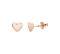 Tom Tailor Ohrstecker für Damen, Sterling Silber 925, 6 mm, rosefarben, Herz, Geschenkidee, Ohrschmuck, Damenschmuck, 2100581