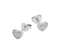 Paar Ohrstecker TOM TAILOR "Schmuck Geschenk Silber 925 Herz", silberfarben, kristallweiß, kristallweiß, Ohrringe, Mädchen, Silber 925 (Sterlingsilber), mit Zirkonia (synth.) (46925922-0) silberfarben