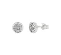 Paar Ohrstecker TOM TAILOR "Schmuck Geschenk Silber 925 Kreis rund", silber (silberfarben, kristallweiß, kristallweiß), Ohrringe, Damen, Silber 925 (Sterlingsilber), mit Zirkonia (synth.) (54307939-0)
