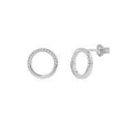 Paar Ohrstecker TOM TAILOR "Schmuck Geschenk Silber 925 Kreis rund", silberfarben, kristallweiß, kristallweiß, Ohrringe, Damen, Silber 925 (Sterlingsilber), mit Zirkonia (synth.) (11695359-0) silberfa
