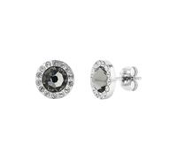 Paar Ohrstecker TOM TAILOR, silber (edelstahlfarben, kristallweiß, dunkelgrau, kristallweiß), Ohrringe, Damen, 10mm, Edelstahl, mit Kristallglas (28007953-0) edelstahlfarben, kristallweiß, dunkelgrau,