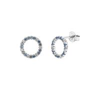 Paar Ohrstecker TOM TAILOR, silberfarben, hellblau, hellblau, Ohrringe, Damen, 10mm, Silber 925 (Sterlingsilber), mit Zirkonia (synth.) (39689204-0) silberfarben, hellblau, hellblau