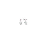 Paar Ohrstecker TOMMY HILFIGER "HOLIDAY BEADS", silber (edelstahlfarben, rot, weiß, blau, kristallweiß, kristallweiß), Ohrringe, Damen, Edelstahl, mit Glasstein - Emaille (69408164-0) edelstahlfarben,