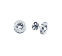 Paar Ohrstecker TOMMY HILFIGER "Schmuck Edelstahl Ohrschmuck Ohrringe HOLIDAY TREND", silber (edelstahlfarben, kristallweiß), Ohrringe, Damen, 9mm, Edelstahl, mit Kristallstein (317466-0) edelstahlfar