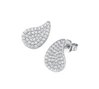 Paar Ohrstecker "Tropfenform, mit weißen Zirkonia, Silber 925", silber, GIORGIO MARTELLO MILANO, Ohrringe, Damen, Silber 925 (Sterlingsilber) (85733163-0) silber