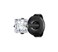 Paar Ohrstecker TRUE REBELS "TR314", schwarz (schwarz, weiß), Ohrringe, Herren, 4,6mm,mit Zirkonia, Edelstahl, mit Zirkonia (94387069-0) schwarz, weiß