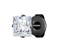 Paar Ohrstecker TRUE REBELS "TR315", transparent (schwarz, weiß), Ohrringe, Herren, 6,8,mit Zirkonia, Edelstahl, mit Zirkonia (65204001-0) schwarz, weiß