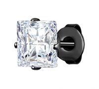 Paar Ohrstecker TRUE REBELS "TR316", schwarz (schwarz, weiß), Ohrringe, Damen, 8,9,mit Zirkonia, Edelstahl, Paar Ohrstecker, mit Zirkonia (17637305-0)