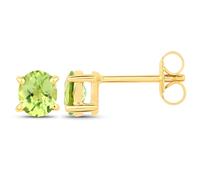Paar Ohrstecker VIRA JEWELS "925-Sterling Silber vergoldet Glänzend Peridot grün", gelb (gelb, grün), Ohrringe, Damen, one-size, 0,8, Silber 925 (Sterlingsilber) (51052510-0) gelb, grün