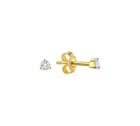 Paar Ohrstecker VIVANCE "333/- Gelbgold glanz Zirkonia", gelb (gelb, weiß), Ohrringe, Damen, one-size, Gold (61031039-0) gelb, weiß