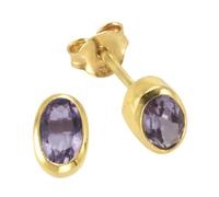 Paar Ohrstecker VIVANCE "333/- Gelbgold mit Amethyst", gelb (gelb, lila), Ohrringe, Damen, one-size, Gold (86664049-0) gelb, lila