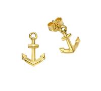 Paar Ohrstecker VIVANCE "333 Gold Motiv Anker", gelb, Ohrringe, Damen, one-size, Gold (75600123-0) gelb