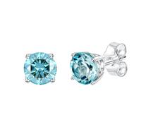 Paar Ohrstecker VIVANCE "375/- Gelbgold weiß rhodiniert Blautopas", weiß (weiß, hellblau), Ohrringe, Damen, one-size, Gold (73572763-0) weiß, hellblau